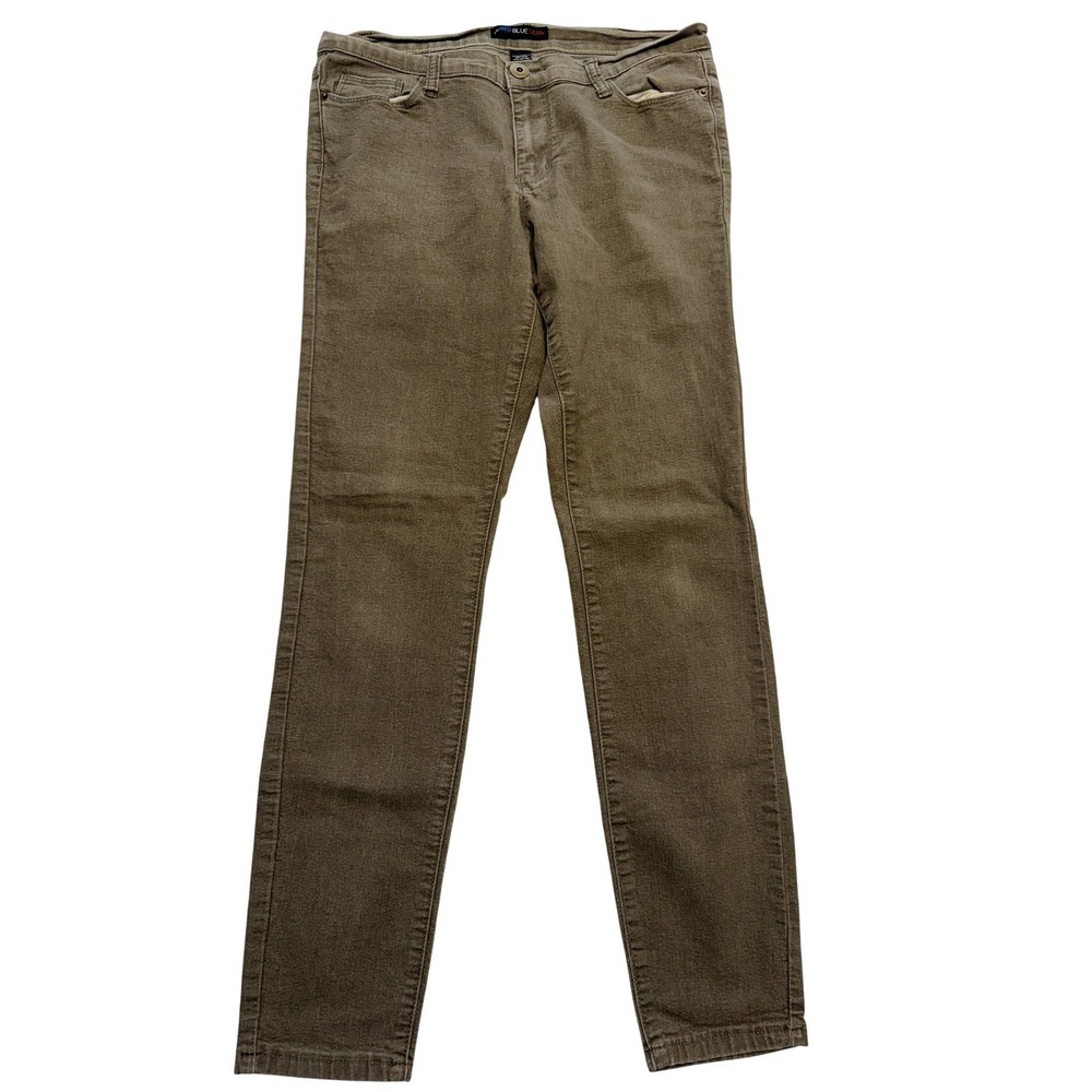 Red‎ Blue Denim Skinny Jeans Juniors 9/10 Brown Med Wash Mid Rise Stretch 31x28